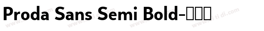 Proda Sans Semi Bold字体转换